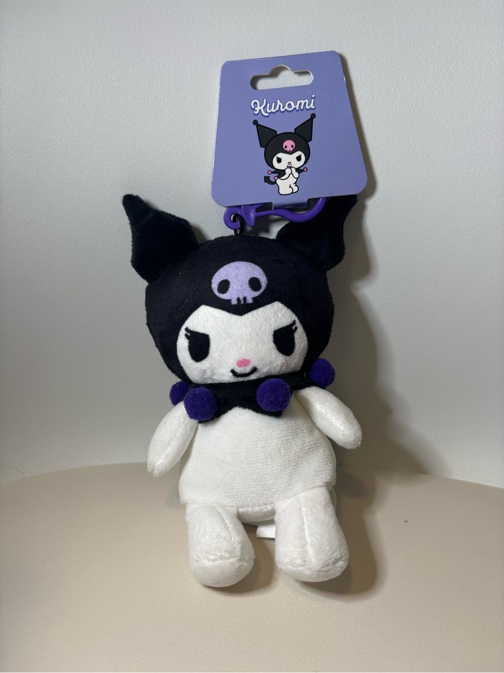 Kuromi smiling Plush Keychain Sanrio